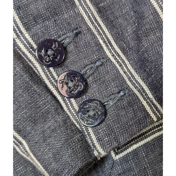 CAbi Linen Pinstripe Jacket  Size 8 - Picture 5 of 5